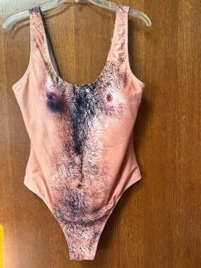 Novelty Body Print One-Piece Swimsuit Size XL
